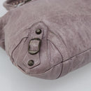 BALENCIAGA The Perth Hand Bag Leather Purple 128522 Auth 193809V-14