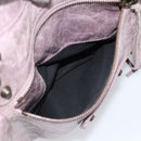 BALENCIAGA The Perth Hand Bag Leather Purple 128522 Auth 193809V-22