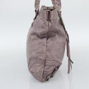 BALENCIAGA The Perth Hand Bag Leather Purple 128522 Auth 193809V-3