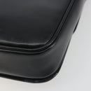 CELINE Circle Shoulder Bag Leather Black Gold Auth 193810V-15