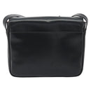 CELINE Circle Shoulder Bag Leather Black Gold Auth 193810V-2