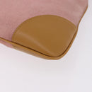 GUCCI Bamboo Jackie Shoulder Bag Suede Pink Gold 001 4060 Auth 193813V-14