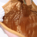 GUCCI Bamboo Jackie Shoulder Bag Suede Pink Gold 001 4060 Auth 193813V-19