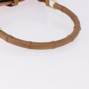 GUCCI Bamboo Jackie Shoulder Bag Suede Pink Gold 001 4060 Auth 193813V-7