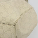 GUCCI GG Canvas Guccissima Tote Bag Leather Ivory Gold 211944 Auth 193843V-10