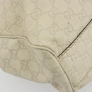 GUCCI GG Canvas Guccissima Tote Bag Leather Ivory Gold 211944 Auth 193843V-11