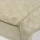 GUCCI GG Canvas Guccissima Tote Bag Leather Ivory Gold 211944 Auth 193843V-12