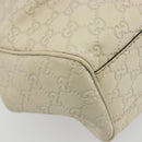 GUCCI GG Canvas Guccissima Tote Bag Leather Ivory Gold 211944 Auth 193843V-13