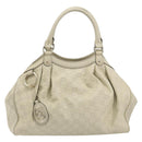 GUCCI GG Canvas Guccissima Tote Bag Leather Ivory Gold 211944 Auth 193843V-2
