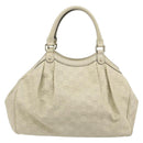 GUCCI GG Canvas Guccissima Tote Bag Leather Ivory Gold 211944 Auth 193843V-3