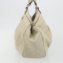 GUCCI GG Canvas Guccissima Tote Bag Leather Ivory Gold 211944 Auth 193843V-4
