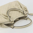 GUCCI GG Canvas Guccissima Tote Bag Leather Ivory Gold 211944 Auth 193843V-6