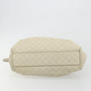 GUCCI GG Canvas Guccissima Tote Bag Leather Ivory Gold 211944 Auth 193843V-9