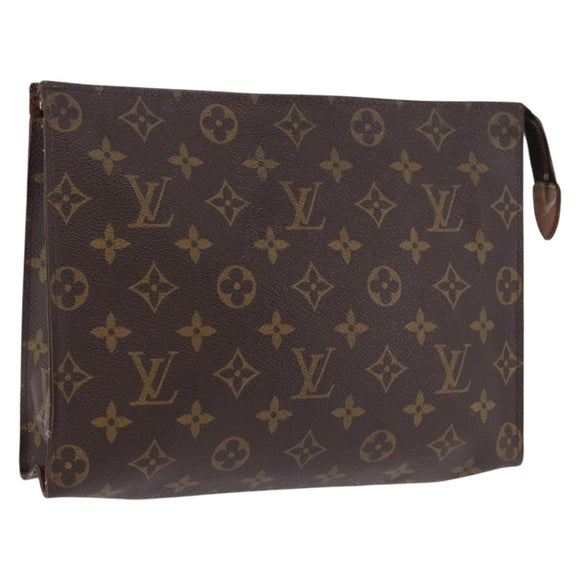 LOUIS VUITTON Monogram Poche Toilette 26 Pouch M47542 LV Auth 193844