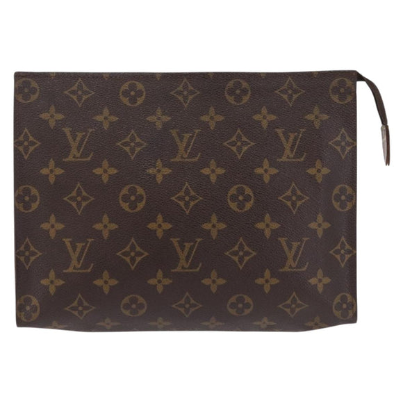 LOUIS VUITTON Monogram Poche Toilette 26 Pouch M47542 LV Auth 193844
