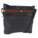 GUCCI Micro GG Supreme Web Sherry Line Bag PVC Black 001 110 0968 Auth 193846-1