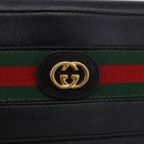 GUCCI Micro GG Supreme Web Sherry Line Bag PVC Black 001 110 0968 Auth 193846-17