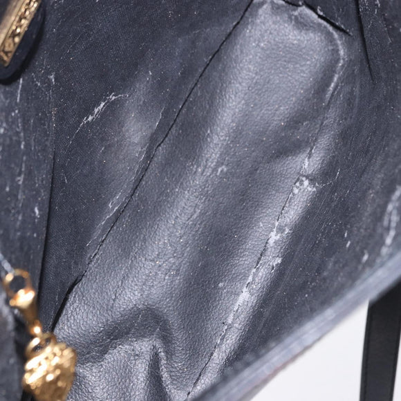 GUCCI Micro GG Supreme Web Sherry Line Bag PVC Black 001 110 0968 Auth 193846