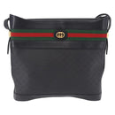 GUCCI Micro GG Supreme Web Sherry Line Bag PVC Black 001 110 0968 Auth 193846-13