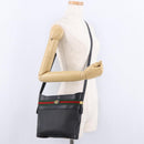 GUCCI Micro GG Supreme Web Sherry Line Bag PVC Black 001 110 0968 Auth 193846-22