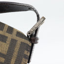 FENDI Zucca Canvas Mamma Baguette Shoulder Bag Brown Black Auth 193847V-9