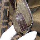 FENDI Zucca Canvas Mamma Baguette Shoulder Bag Brown Black Auth 193847V-11