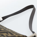 FENDI Zucca Canvas Mamma Baguette Shoulder Bag Brown Black Auth 193847V-8