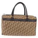 Christian Dior Trotter Canvas Boston Bag Beige Gold Auth 193848-2