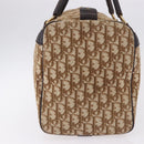 Christian Dior Trotter Canvas Boston Bag Beige Gold Auth 193848-5