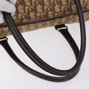 Christian Dior Trotter Canvas Boston Bag Beige Gold Auth 193848-9