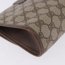 GUCCI GG Supreme Web Sherry Line Bag PVC Beige Gold 156 01 030 Auth 193851-15