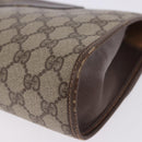 GUCCI GG Supreme Web Sherry Line Bag PVC Beige Gold 156 01 030 Auth 193851-16