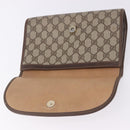 GUCCI GG Supreme Web Sherry Line Bag PVC Beige Gold 156 01 030 Auth 193851-8
