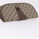 GUCCI GG Supreme Web Sherry Line Bag PVC Beige Gold 156 01 030 Auth 193851-5