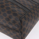 CELINE Macadam Canvas Shoulder Bag PVC Leather Black Gold Auth 193854-15