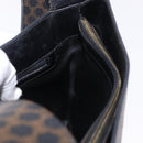 CELINE Macadam Canvas Shoulder Bag PVC Leather Black Gold Auth 193854-19