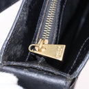 CELINE Macadam Canvas Shoulder Bag PVC Leather Black Gold Auth 193854-24