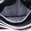 CELINE Macadam Canvas Shoulder Bag PVC Leather Black Gold Auth 193854-27