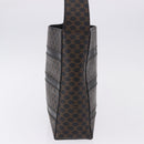 CELINE Macadam Canvas Shoulder Bag PVC Leather Black Gold Auth 193854-5