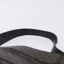 CELINE Macadam Canvas Shoulder Bag PVC Leather Black Gold Auth 193854-9