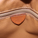 CELINE Macadam Canvas Circle Shoulder Bag PVC Leather Brown Gold Auth 193856-12