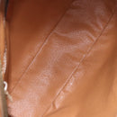 CELINE Macadam Canvas Circle Shoulder Bag PVC Leather Brown Gold Auth 193856-10