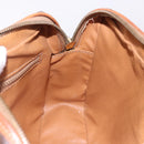 CELINE Macadam Canvas Circle Shoulder Bag PVC Leather Brown Gold Auth 193856-19