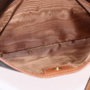 CELINE Macadam Canvas Circle Shoulder Bag PVC Leather Brown Gold Auth 193856-11