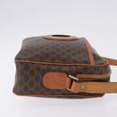 CELINE Macadam Canvas Circle Shoulder Bag PVC Leather Brown Gold Auth 193856-3