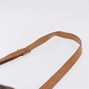 CELINE Macadam Canvas Circle Shoulder Bag PVC Leather Brown Gold Auth 193856-8