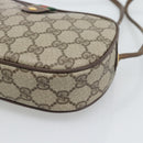 GUCCI GG Supreme Web Sherry Line Bag PVC Beige Gold 007 58 6112 Auth 193857-14