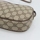 GUCCI GG Supreme Web Sherry Line Bag PVC Beige Gold 007 58 6112 Auth 193857-16