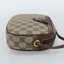 GUCCI GG Supreme Web Sherry Line Bag PVC Beige Gold 007 58 6112 Auth 193857-4