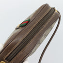 GUCCI GG Supreme Web Sherry Line Bag PVC Beige Gold 007 58 6112 Auth 193857-6